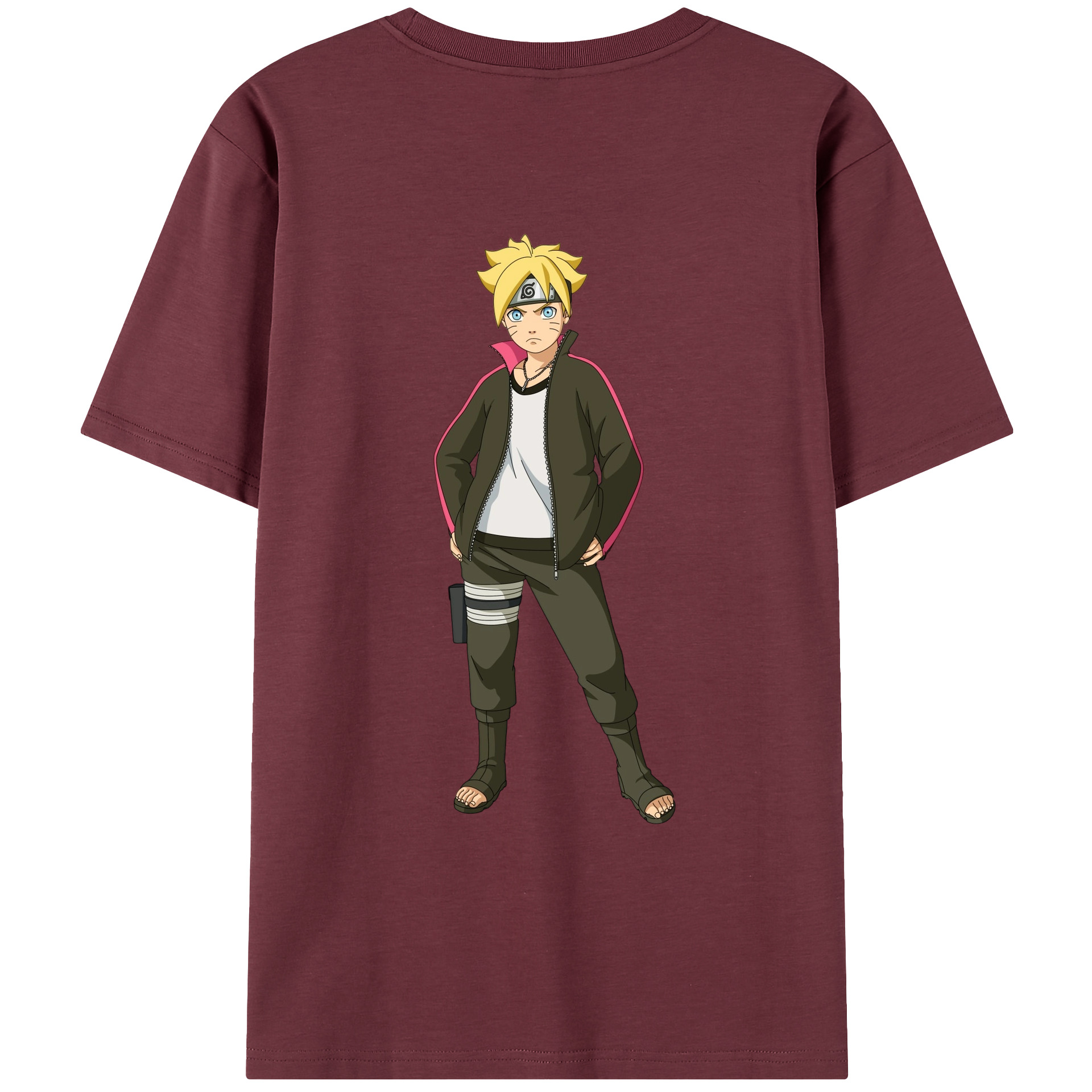 （画像用） NARUTO -ナルト- うずまき ボルト Uzumaki Boruto 綿100％半袖Tシャツ（背面プリント）